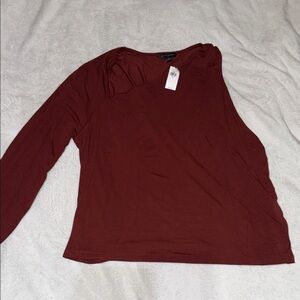 Banana Republic Deep Red Long Sleeve Top